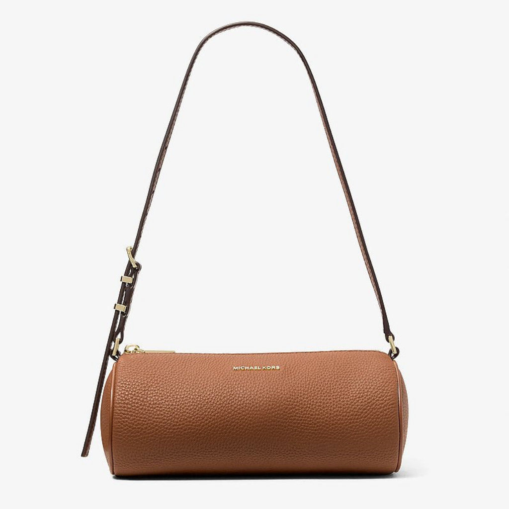 M.I.C.H.A.E.L K.O.R.S Small Cylindrical Izzy Pouch in Grained Leather