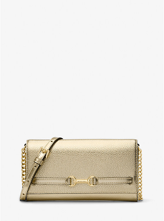 M.I.C.H.A.E.L K.O.R.S Carson Large Metallic Pebbled Leather Convertible Crossbody Bag