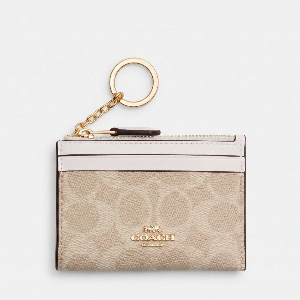 C.O.A.C.H Mini Skinny Id Case In Signature Canvas