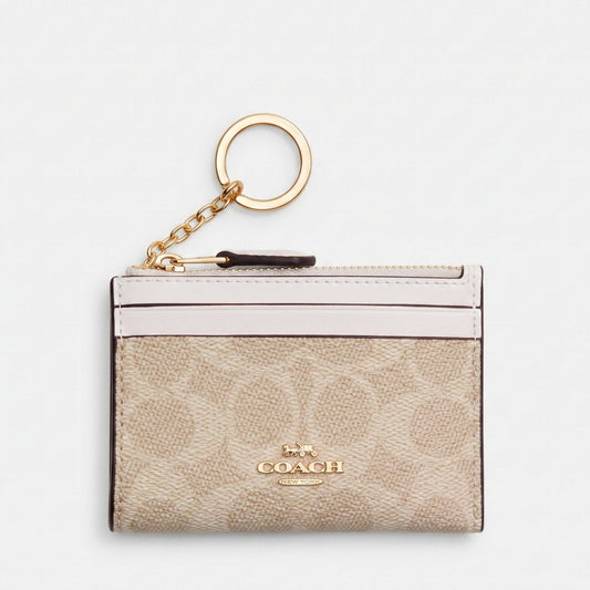 C.O.A.C.H Mini Skinny Id Case In Signature Canvas