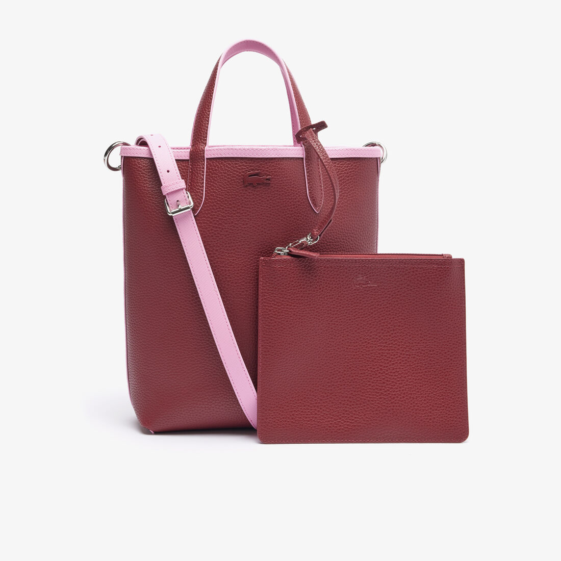 L.A.C.O.S.T.E. REVERSIBLE CROSS SHOULDER HANDBAG