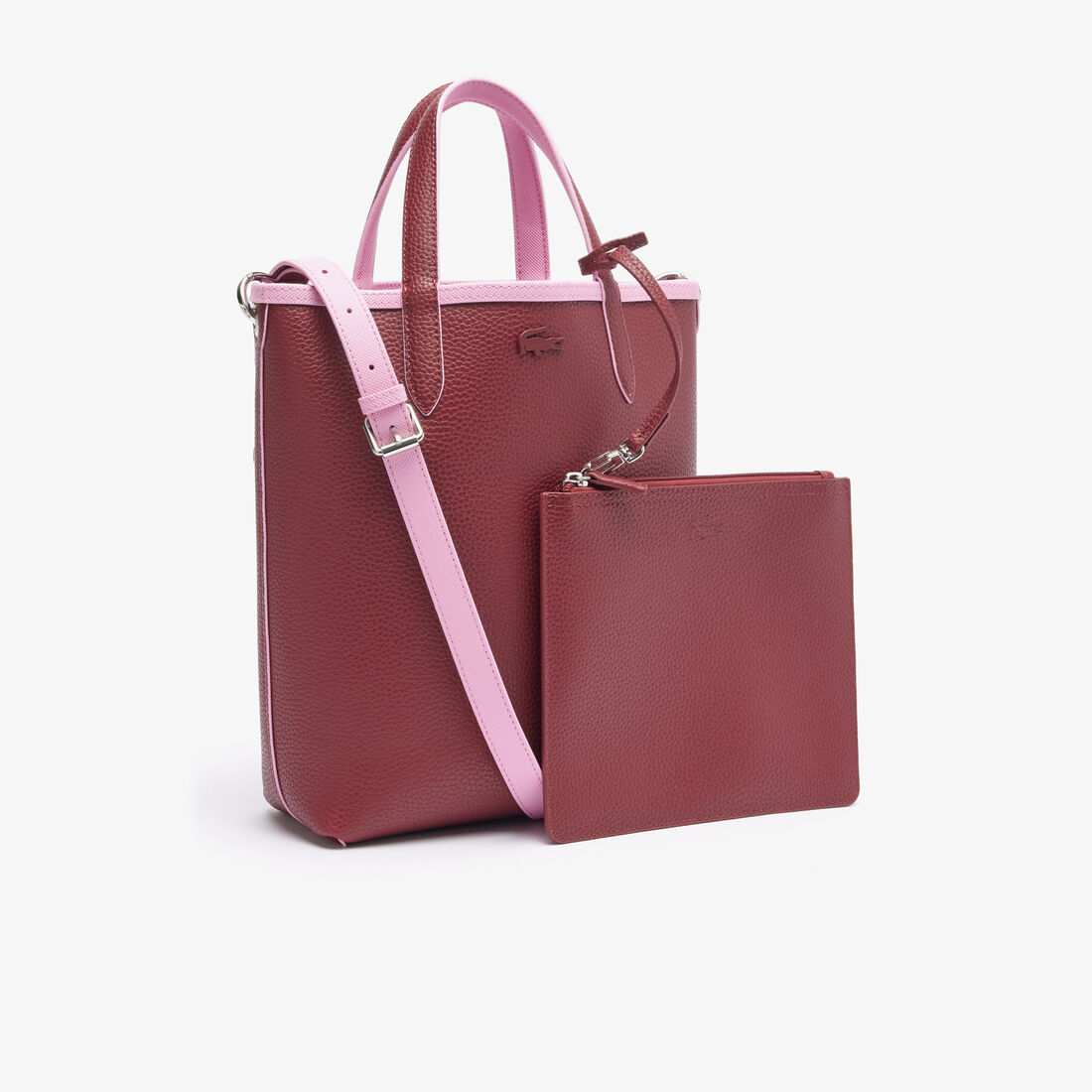 L.A.C.O.S.T.E. REVERSIBLE CROSS SHOULDER HANDBAG