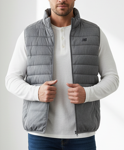 New balance vest white gray original egypt