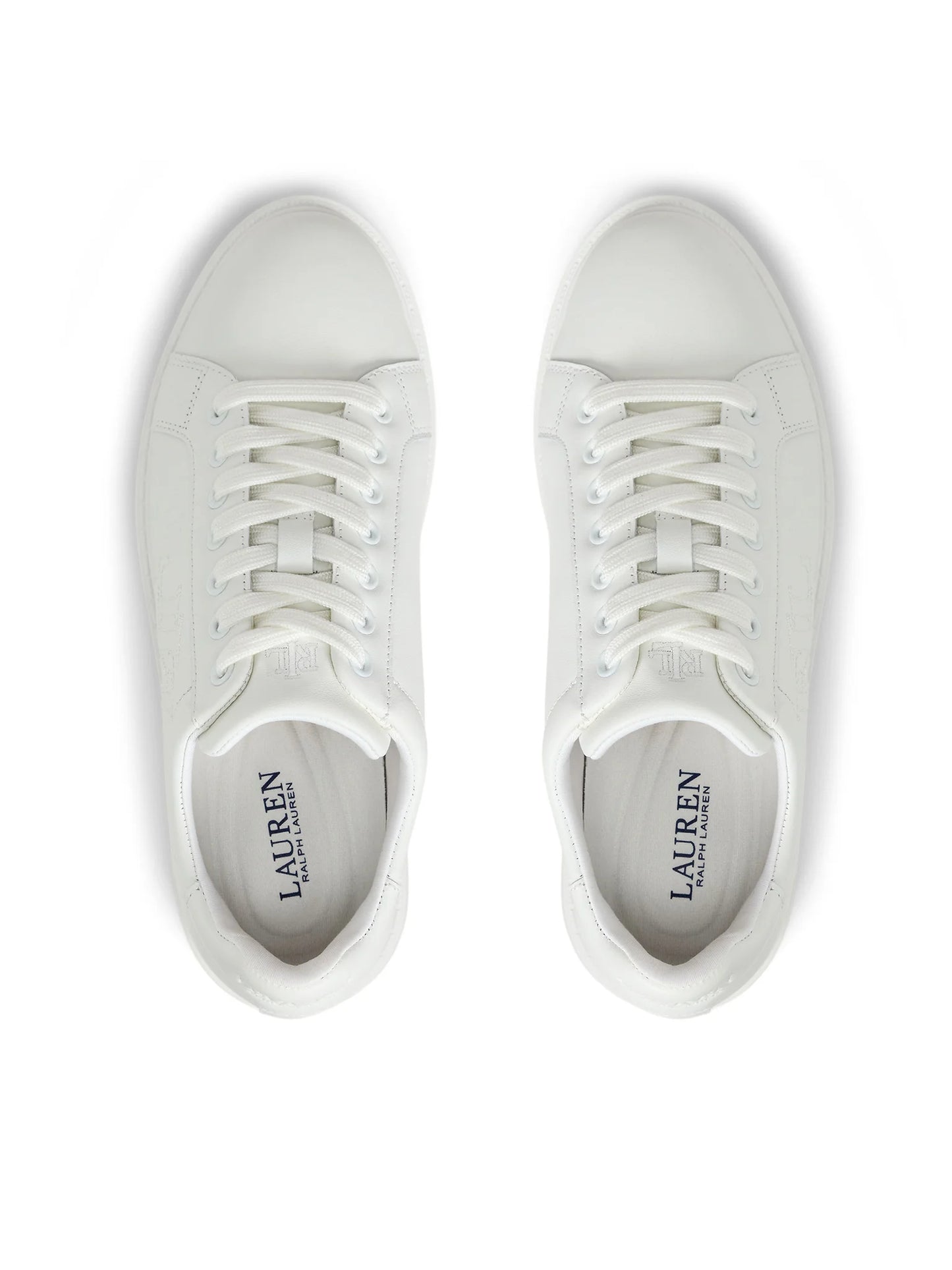 P.O.L.O R.A.L.P.H AINSLEY LEATHER SLIPPERS WHITE