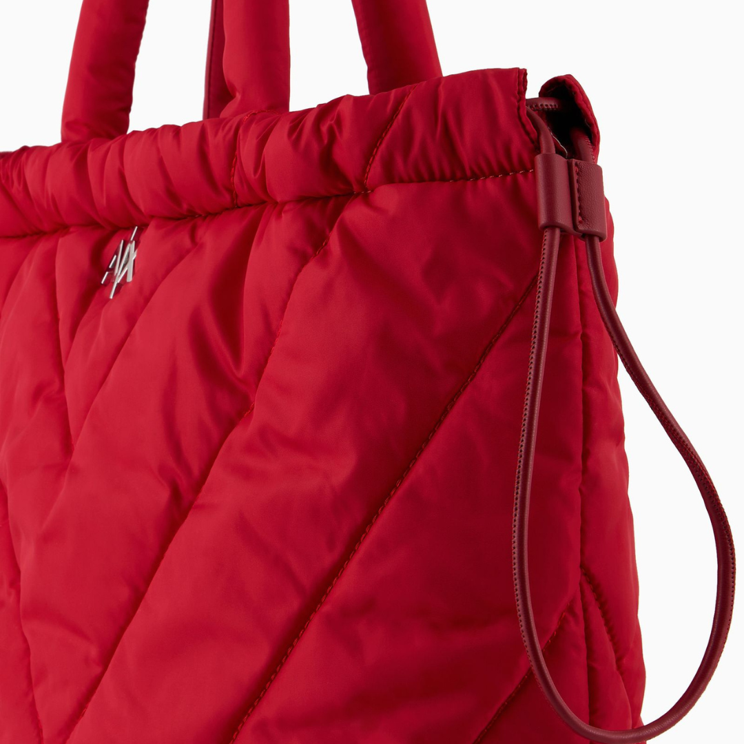 A.R.M.A.N.I E.X.C.H.A.N.G.E Large Quilted Puffer Shopper Bag