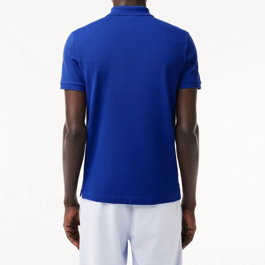 L.a.C.O-S.T.E P.O.L.O shirt Slim Fit Paris Stretch Pique Polo Shirt Blue