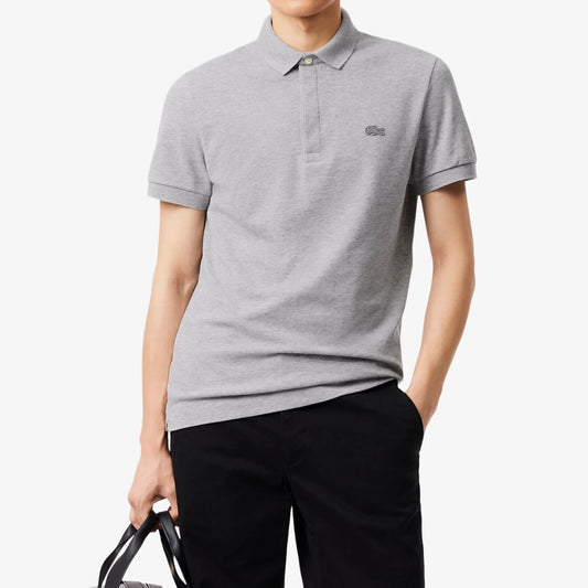 L.a.C.O-S.T.E. Regular Fit Paris Stretch Pique Polo Shirt Gray Chine