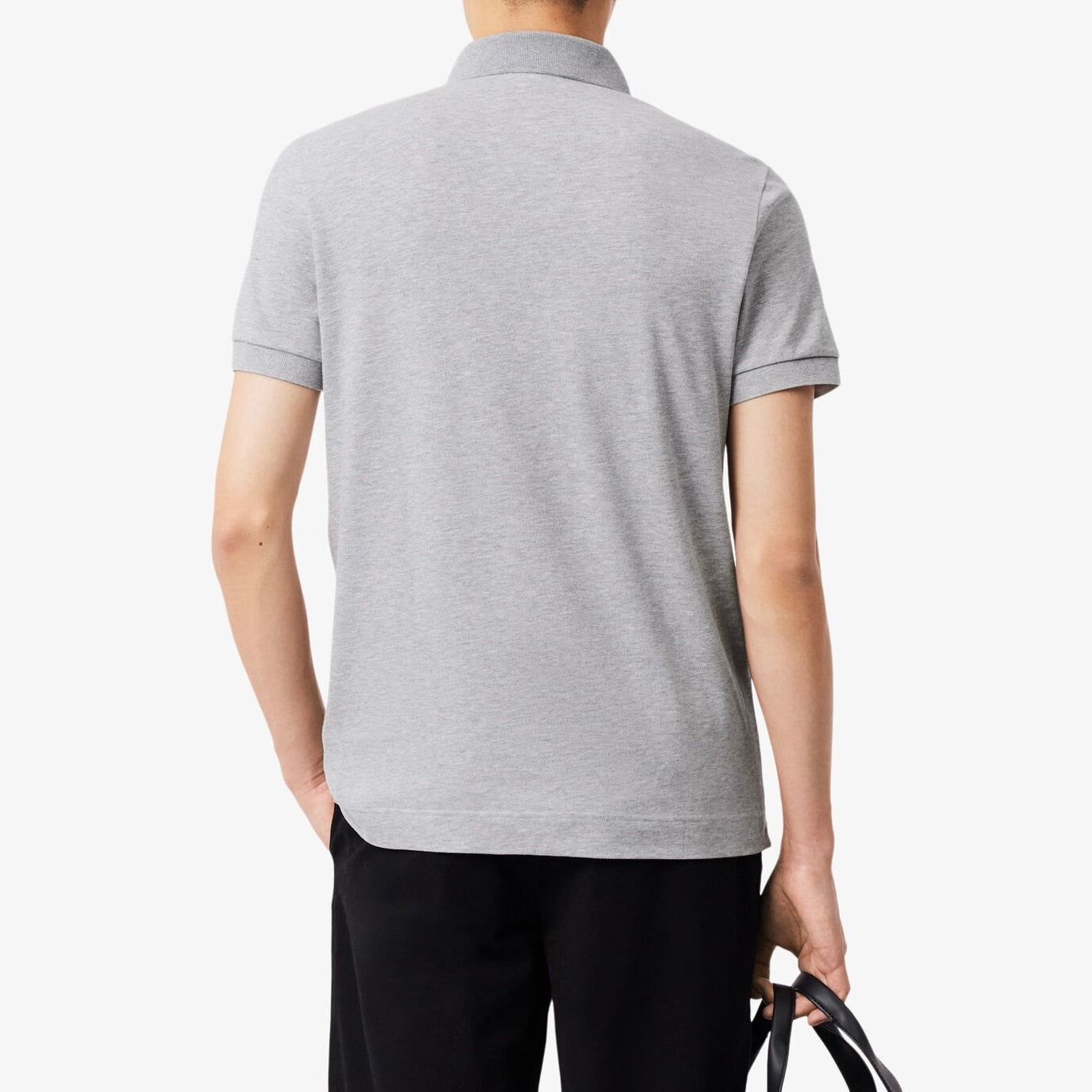 L.a.C.O-S.T.E. Regular Fit Paris Stretch Pique Polo Shirt Gray Chine