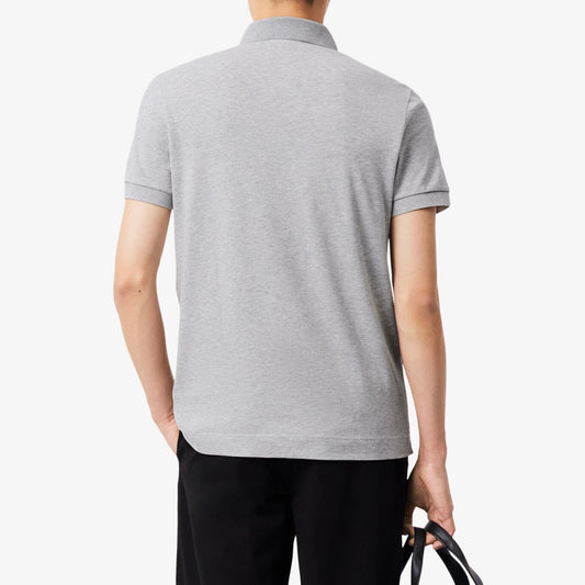 L.a.C.O-S.T.E. Regular Fit Paris Stretch Pique Polo Shirt Gray Chine
