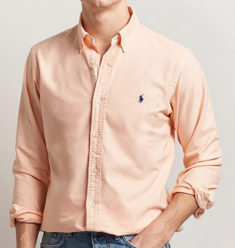 P.o.L.O R.A.L.P.H L.A.U-R.E.N Garment-Dyed Oxford Shirt Custom Fit Amber