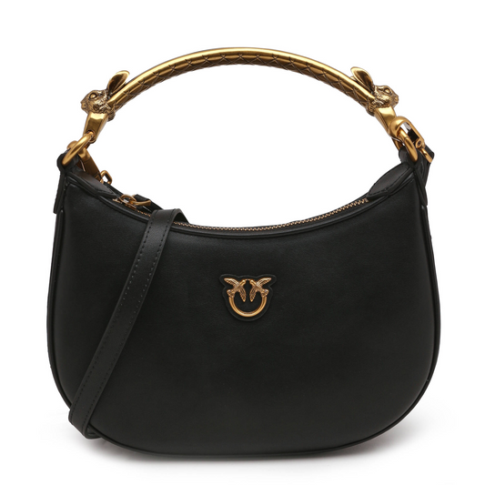 P.I.N.K.O Leather hobo MINI HALF MOON VITELLO SETA
