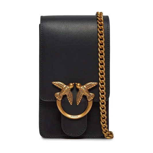 P.I.N.K.O Leather cell phone bag LOVE ONE SMART VITELLO SETA