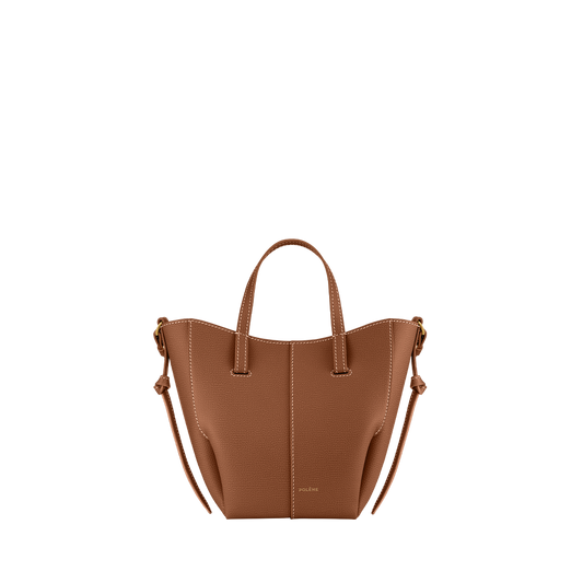 POLENE CYME TOTE NANO Crossbody BAG Textured Camel