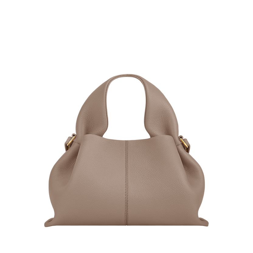 POLENE NUMERO NEUF MINI CROSSBODY BAG Textured Taupe