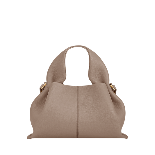 POLENE NUMERO NEUF MINI CROSSBODY BAG Textured Taupe