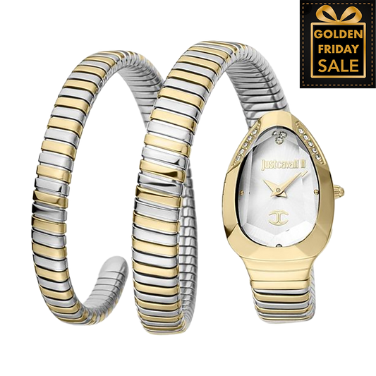 J.U.S.T C.A.V.A.L.L.I  Wrap-Around Analogue Watch