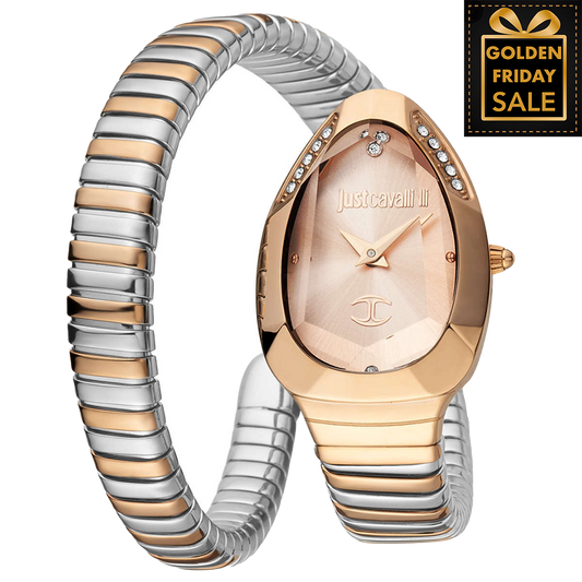 J.U.S.T C.A.V.A.L.L.I  Wrap-Around Analogue Watch