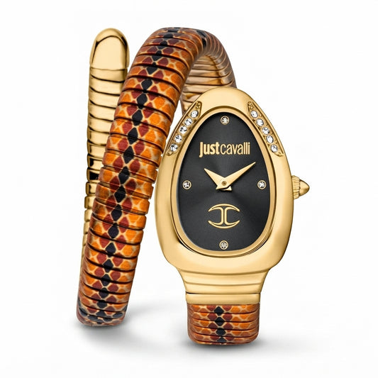 J.U.S.T C.A.V.A.L.L.I  Wrap-Around Analogue Watch