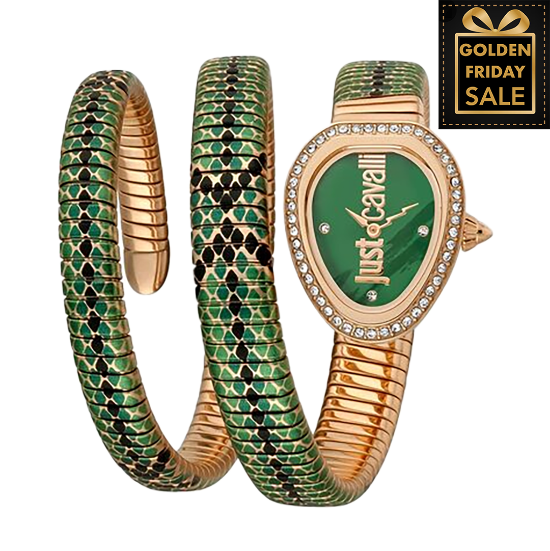 J.U.S.T C.A.V.A.L.L.I  Wrap-Around Analogue Watch