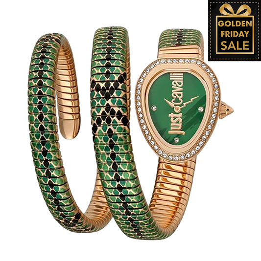 J.U.S.T C.A.V.A.L.L.I  Wrap-Around Analogue Watch