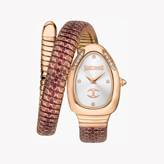 J.U.S.T C.A.V.A.L.L.I  Wrap-Around Analogue Watch