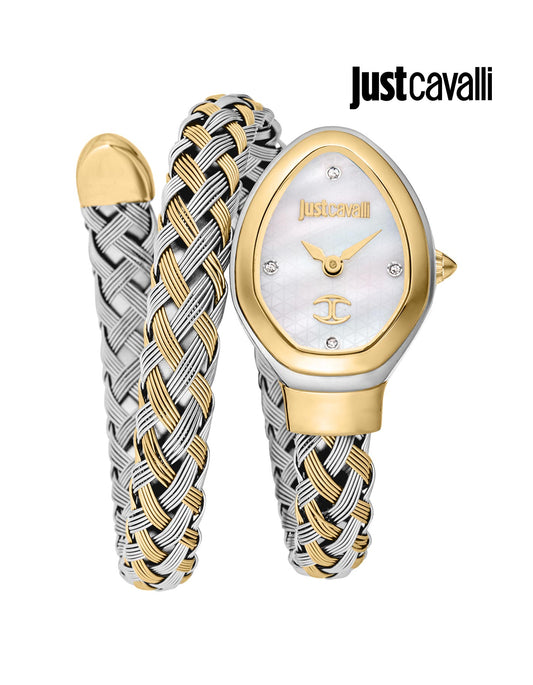 J.U.S.T C.A.V.A.L.L.I  Wrap-Around Analogue Watch