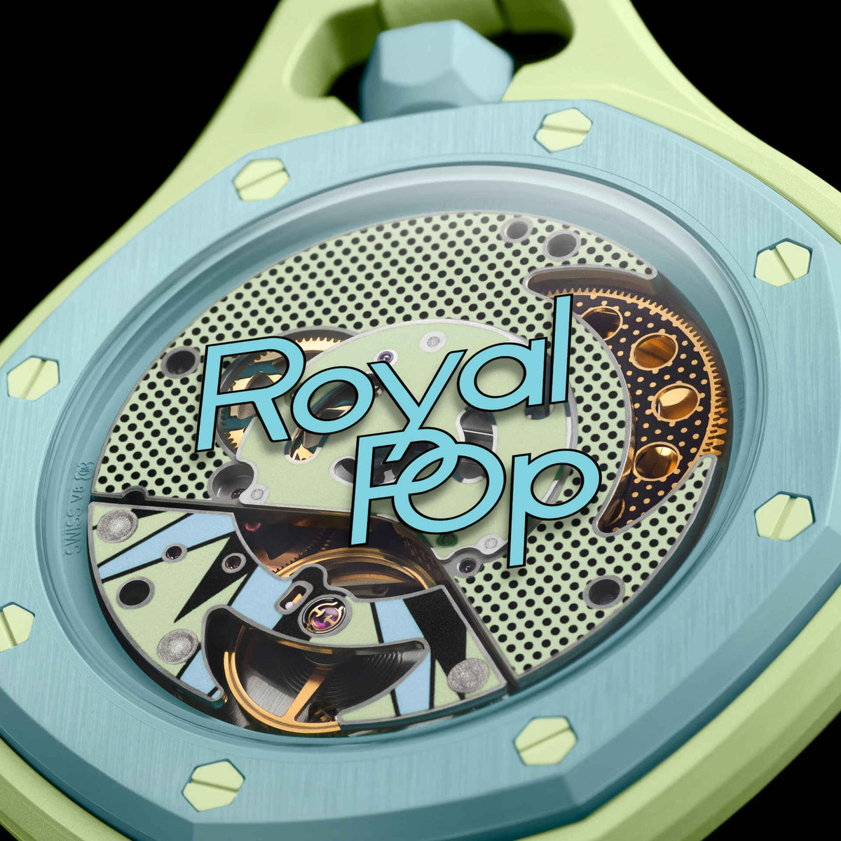 A.u.d.e.m.a.r.s P.i.g.u.e.t x S.W.A.T.C.H ROYAL POP BLAUE ACHT POCKET WATCH