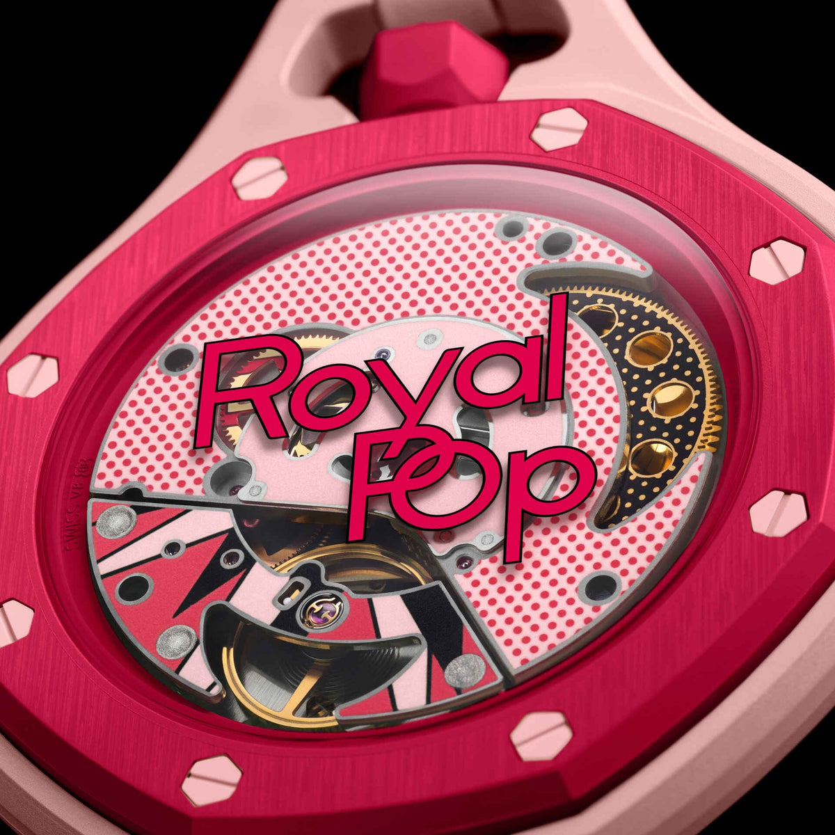A.u.d.e.m.a.r.s P.i.g.u.e.t x S.W.A.T.C.H ROYAL POP OTTO ROSSO POCKET WATCH