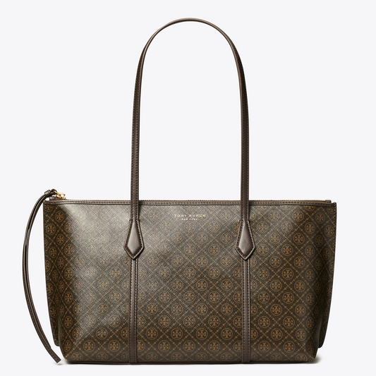 T.O.R.Y B.U.R.C.H PERRY COATED CANVAS TOTE