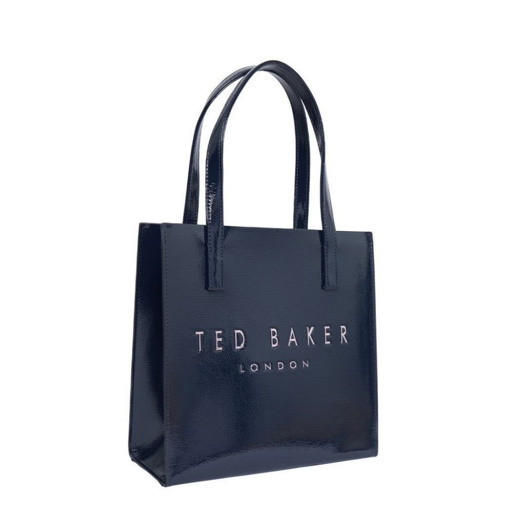 T.E.D B.A.K.E.R Caarisa Small Crinkle Printed Icon Bag Navy