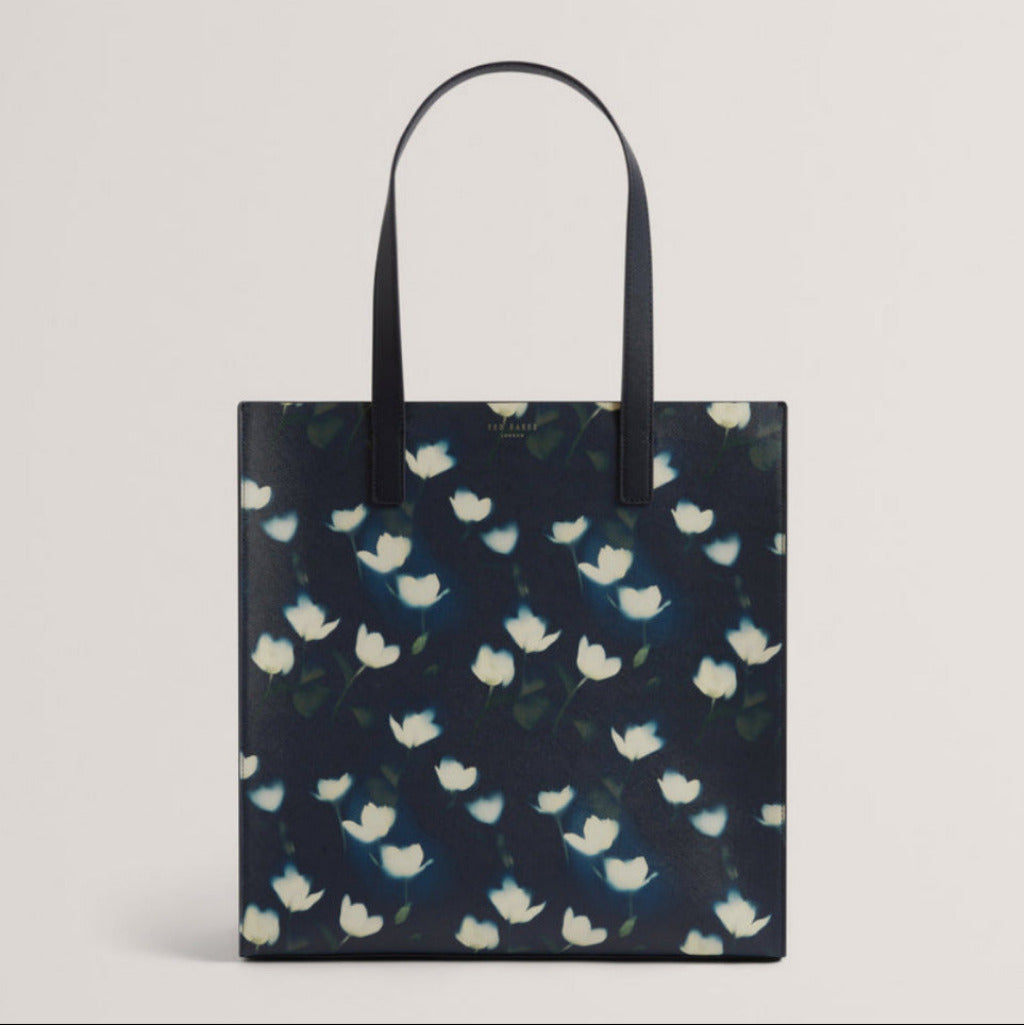T.E.D B.A.K.E.R Tuulcon Large Tulip Printed Icon Bag Navy