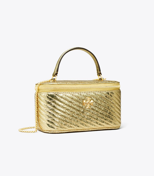 T.O.R.Y B.U.R.C.H Kira Metallic Moto Quilt Vanity Case
