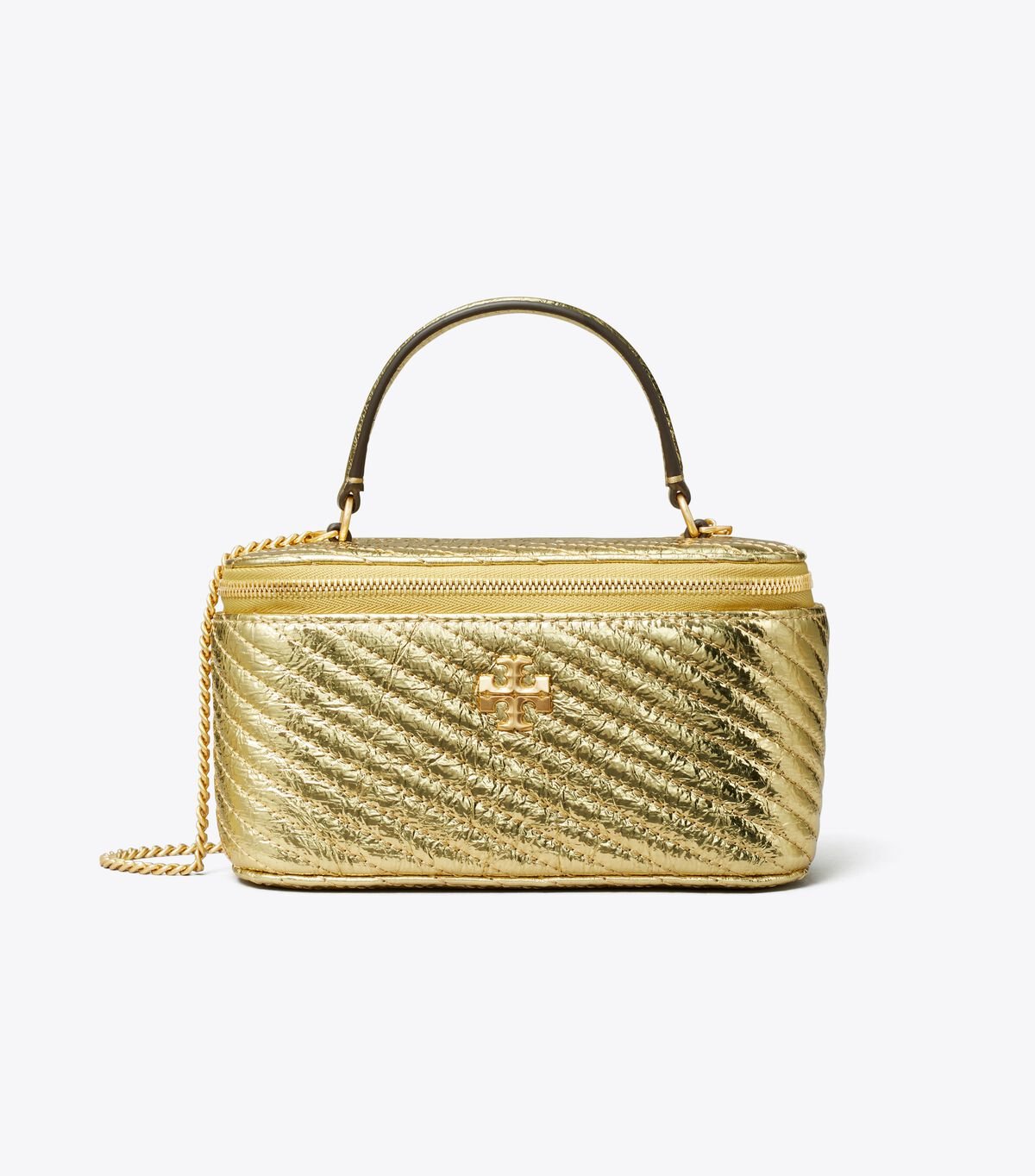 T.O.R.Y B.U.R.C.H Kira Metallic Moto Quilt Vanity Case