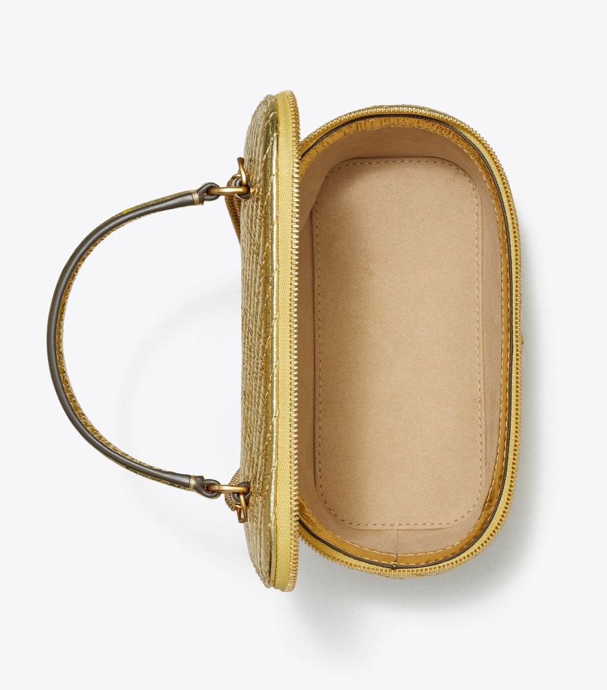 T.O.R.Y B.U.R.C.H Kira Metallic Moto Quilt Vanity Case