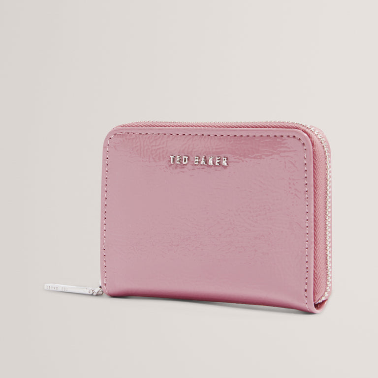 TED BAKER Crinnie Crinkle Small Zip Around Wallet Pink