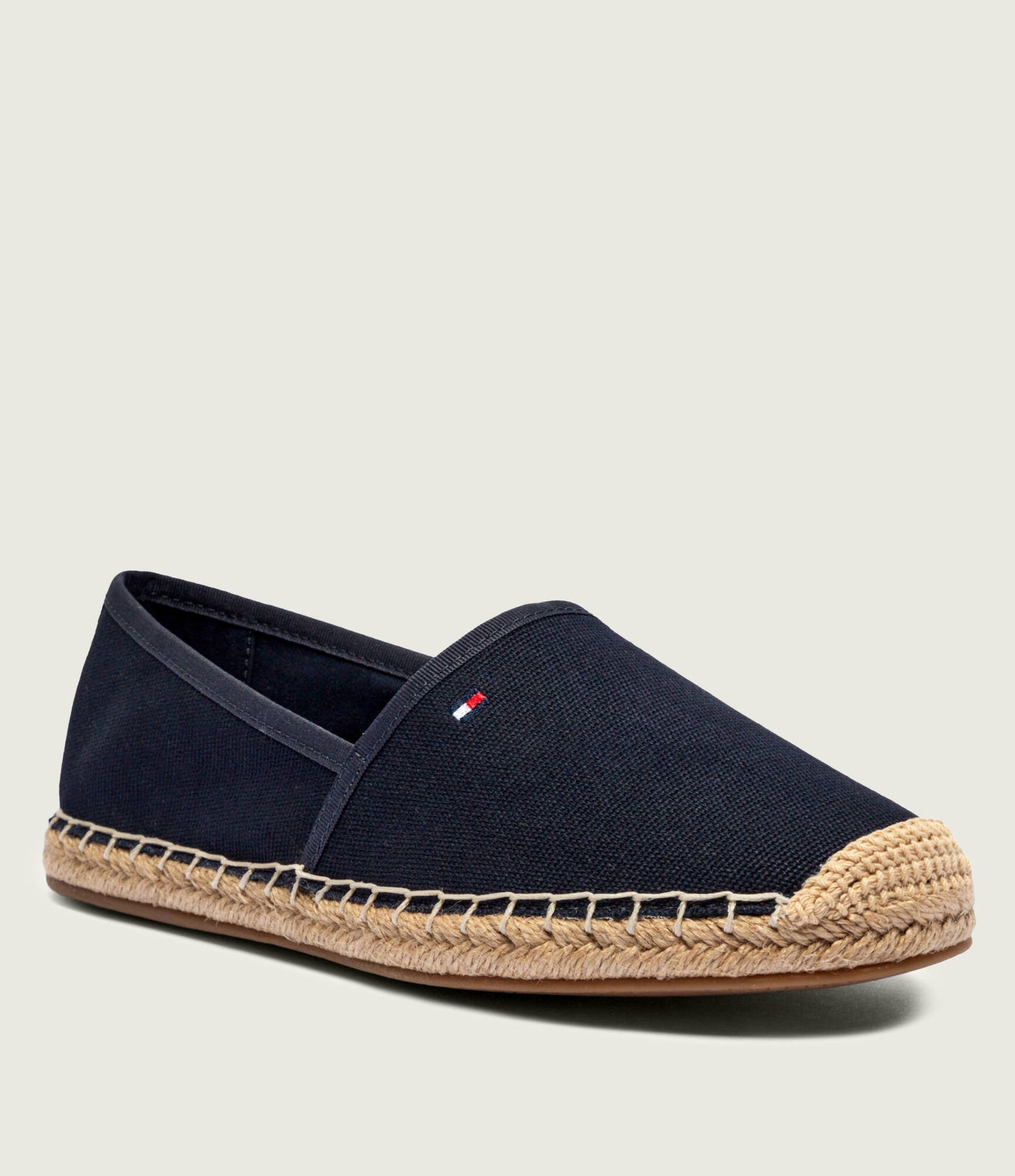T.O.M.M.Y H.I.L.F.I.G.E.R Women's Navy Blue Flag Canvas Espadrille