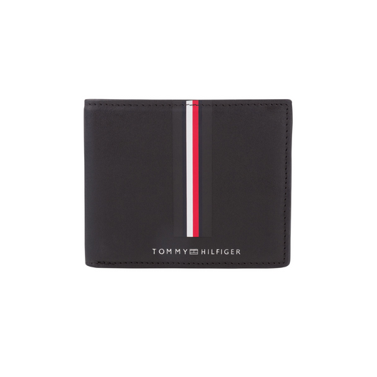 T.O.M.M.Y. H.I.L.F.I.G.E.R. Black Commuter Small Leather Wallet