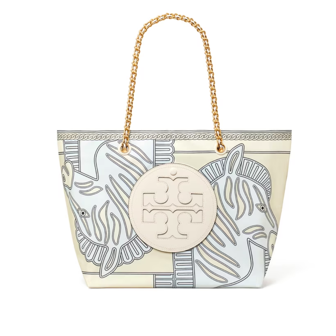 TORY BURCH ELLA PRINTED CHAIN TOTE BAG 160708
