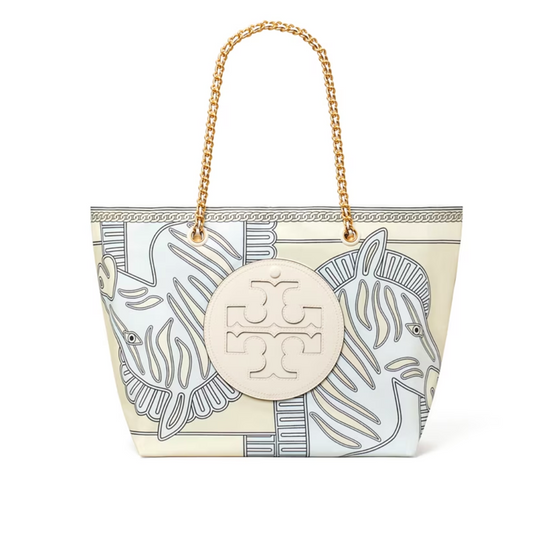 TORY BURCH ELLA PRINTED CHAIN TOTE BAG 160708