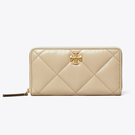 TORY BURCH KIRA DIAMOND QUILT ZIP CONTINENTAL WALLET