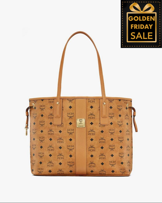 M.C.M Visetos Medium Liz Reversible Shopper Tote Bag