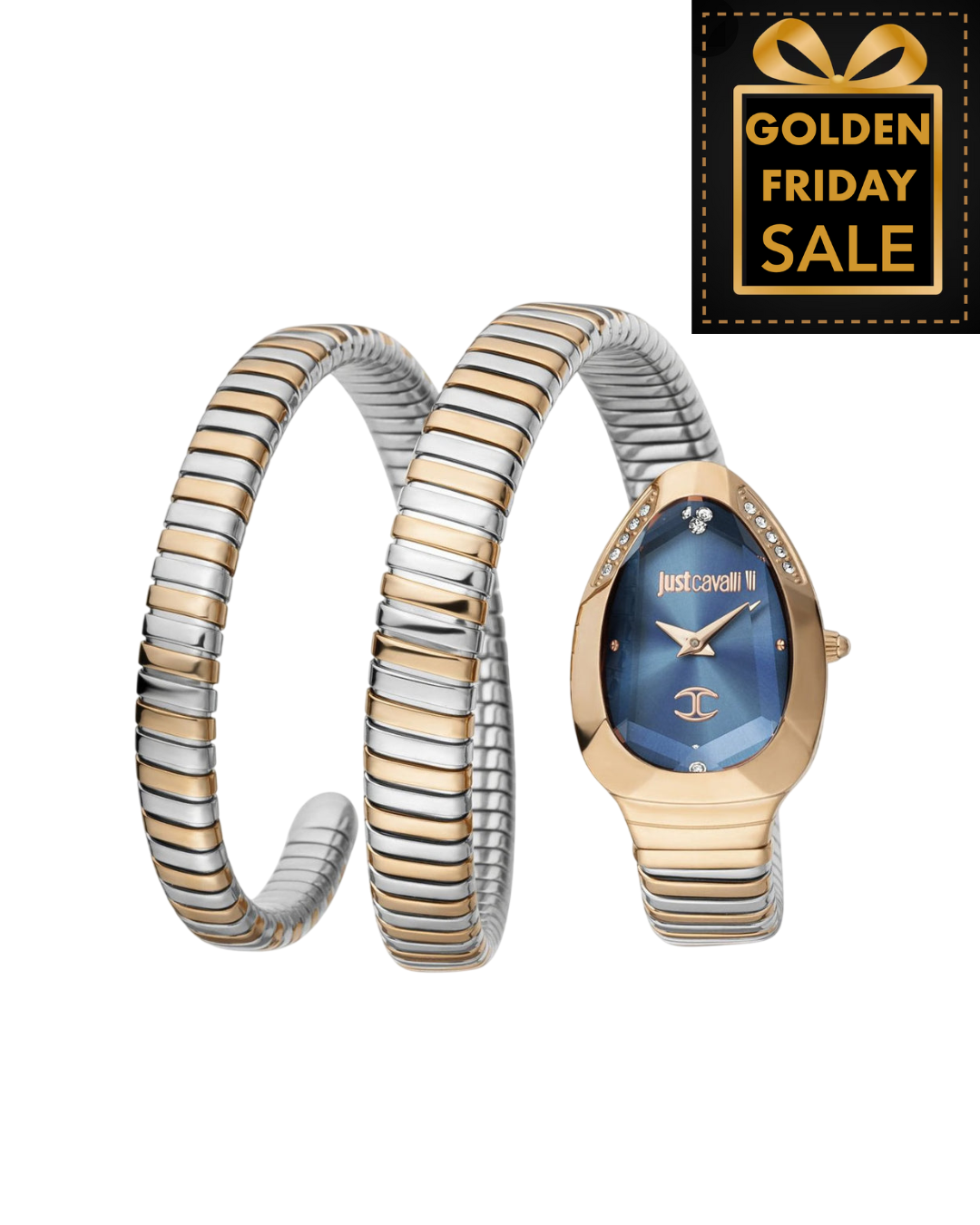 J.U.S.T C.A.V.A.L.L.I  Wrap-Around Analogue Watch