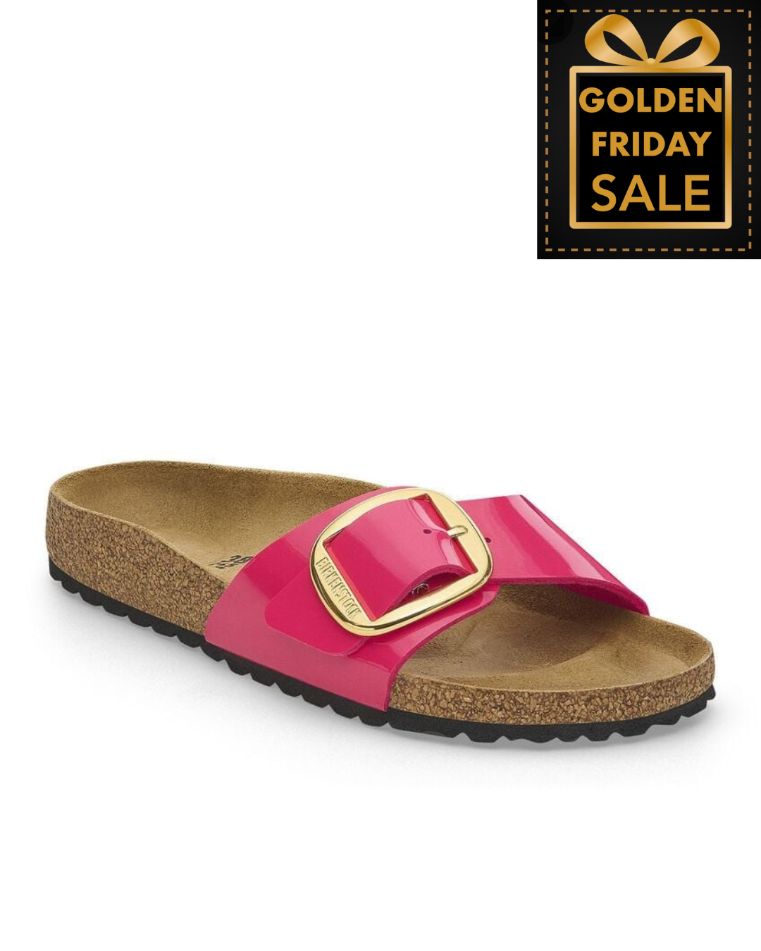 B.I.R.K.E.N.S.T.O.C.K. Madrid Big Buckle Birko-Flor Patent - Patent Fuchsia