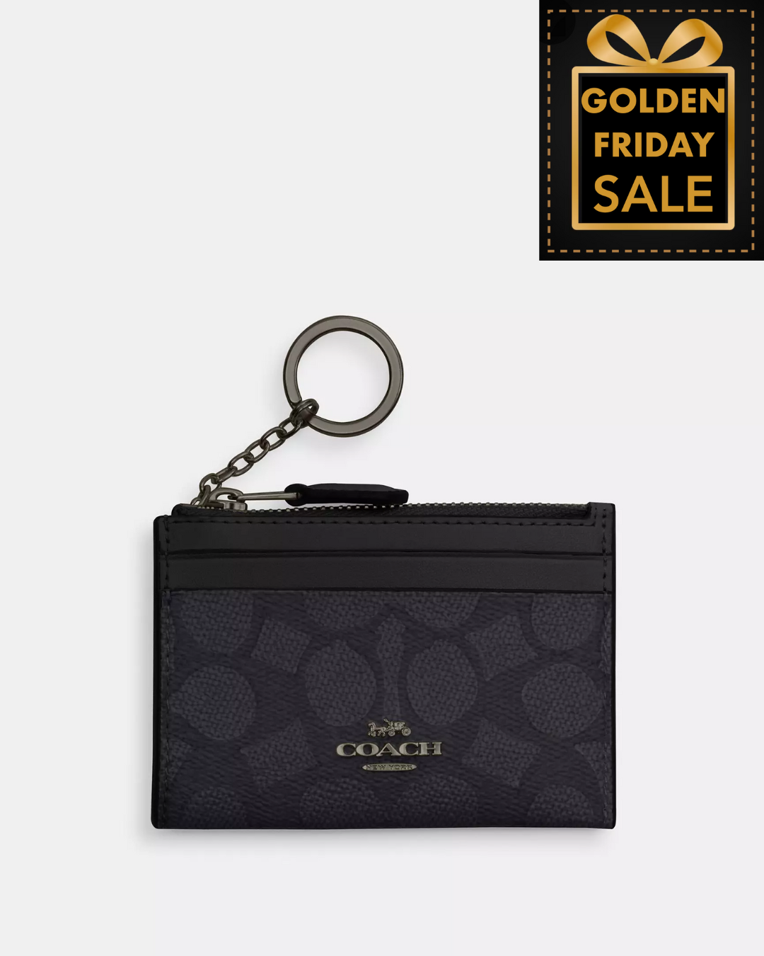 C.O.A.C.H Mini Skinny Id Case In Signature Canvas Card Holder