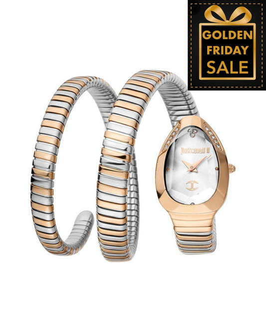 J.U.S.T C.A.V.A.L.L.I  Wrap-Around Analogue Watch