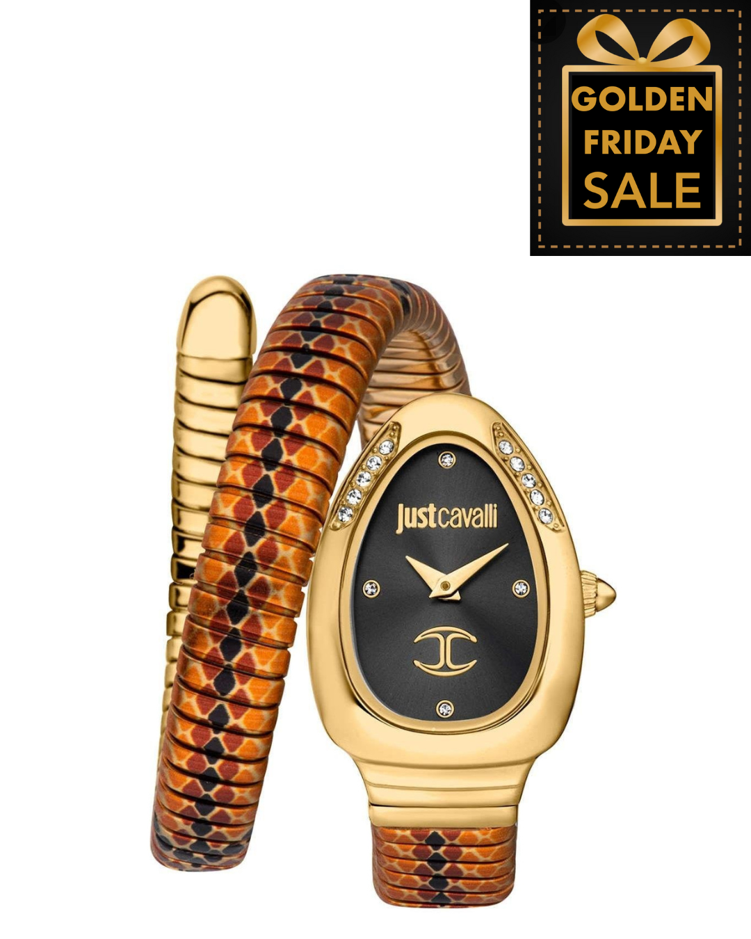 J.U.S.T C.A.V.A.L.L.I  Wrap-Around Analogue Watch