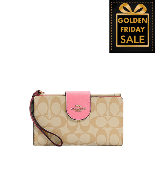 C.O.A.C.H Tech Phone Wallet In Colorblock Signature Canvas