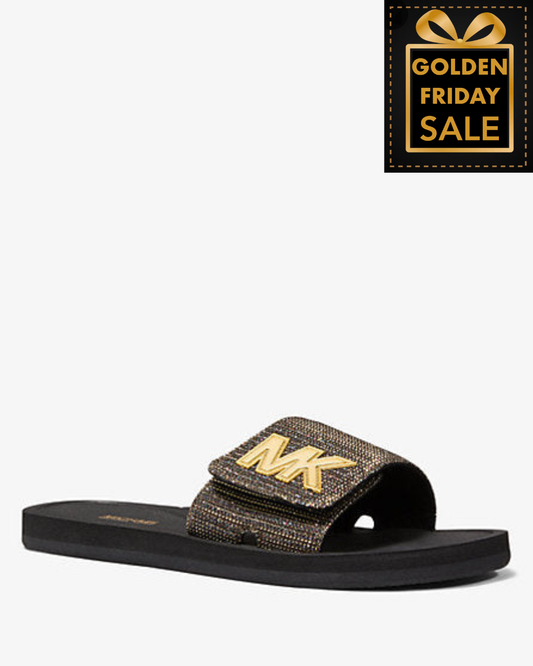 M.i.c.h.a.e.l K.o.r.s Logo Chain Mesh Slide