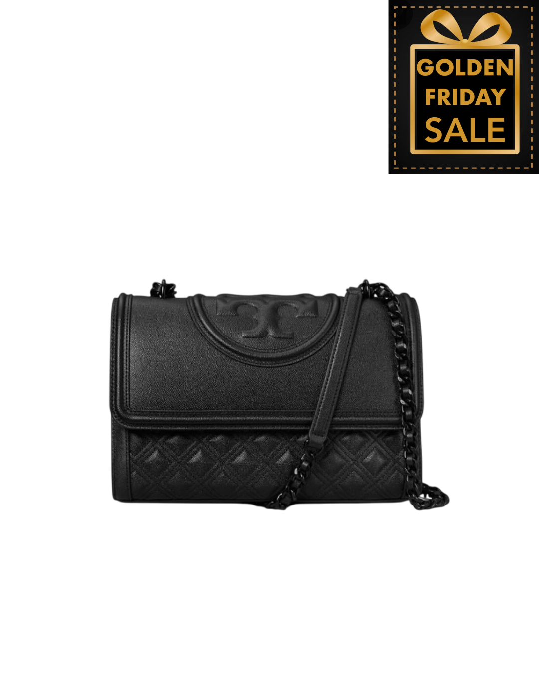 T.O.R.Y B.U.R.C.H FLEMING POLISHED-GRAIN CONVERTIBLE SHOULDER BAG