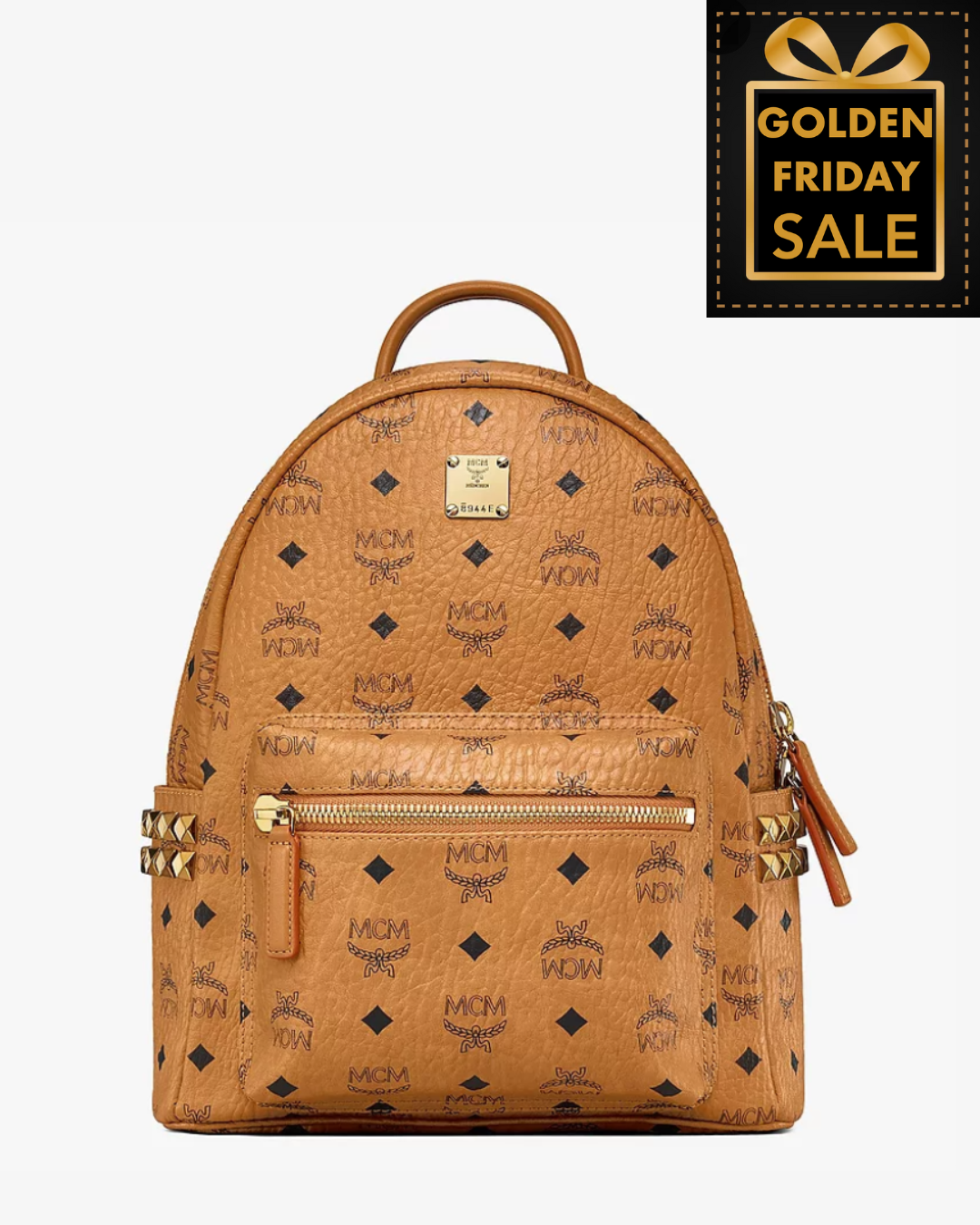 M.C.M Stark Side Studs Backpack in Visetos Bag